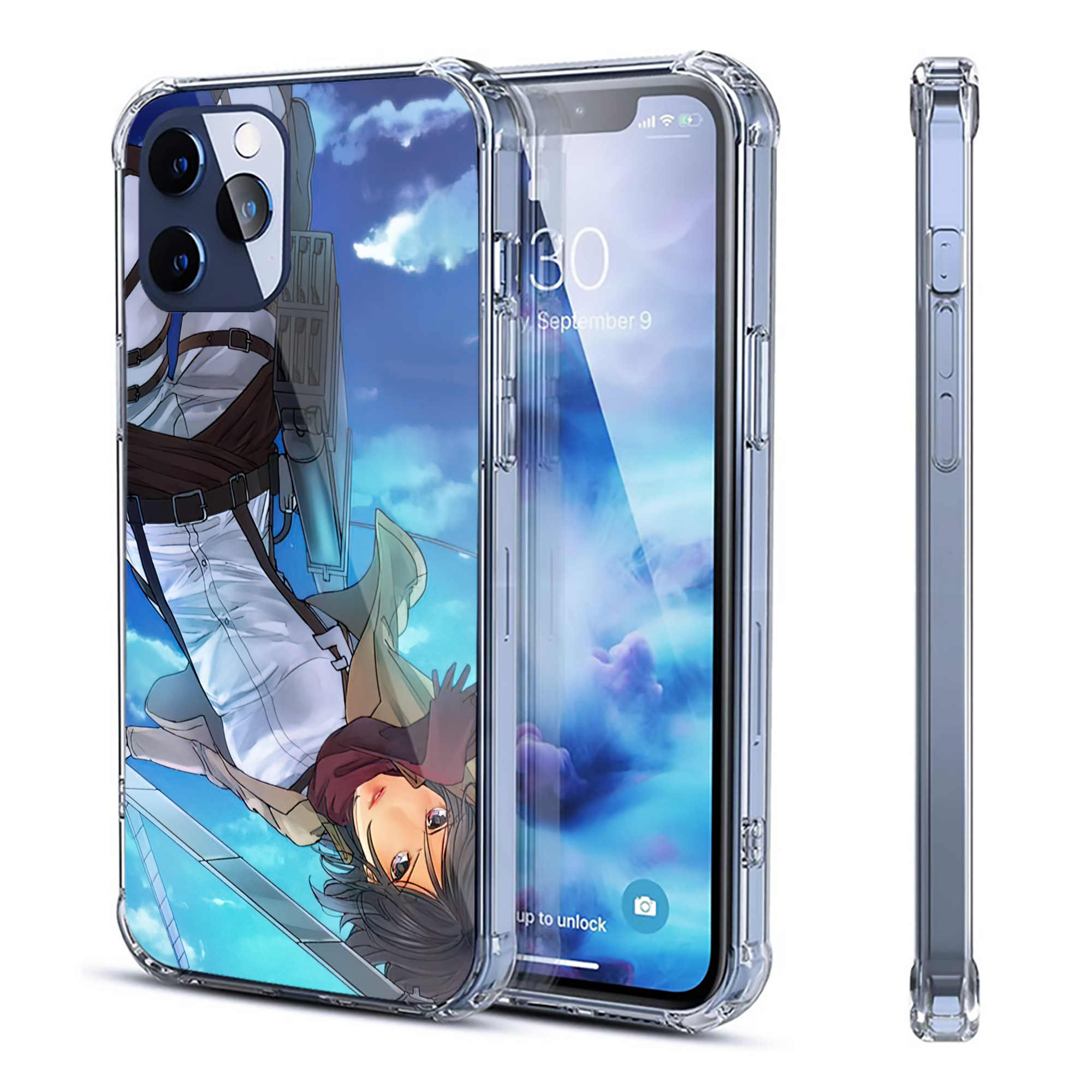 （画像用） 進撃の巨人 Attack on Titan 【iPhone 12シリーズ対応】透明スマホケース（クリアソフトケース）